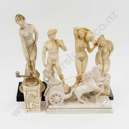 Five Assorted Grecian Style Figures & Other