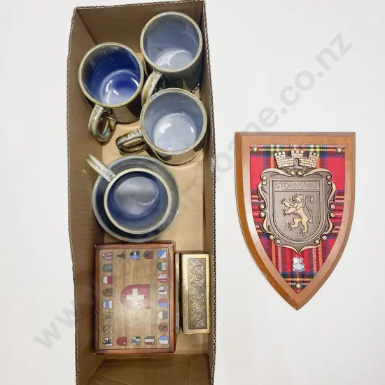 Box of Assorted Including Wade Tankards