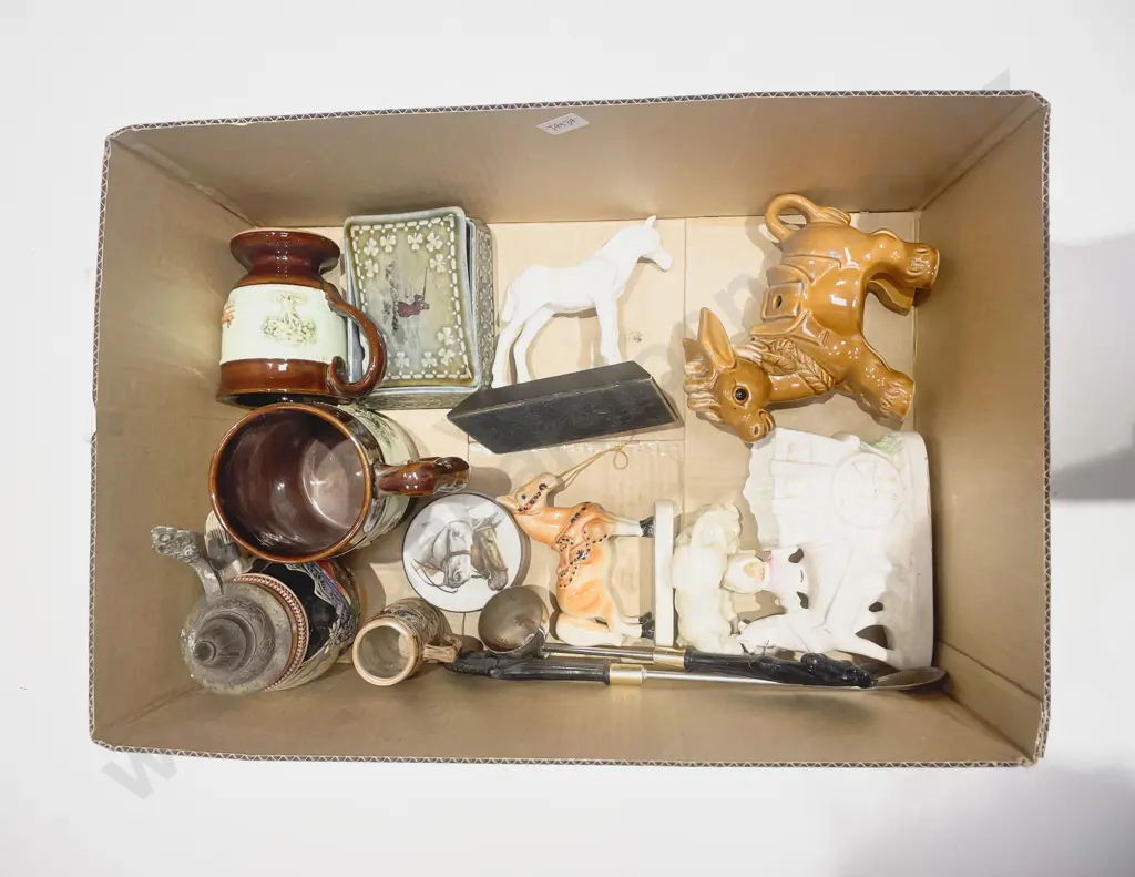 Box of Mostly Horse Ornaments Etc Image 1++