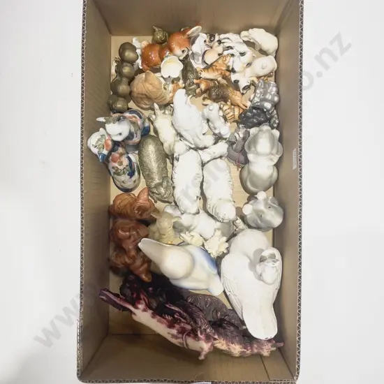 Box of Assorted Animal Ornaments