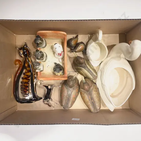 Box of Assorted Animal Ornaments