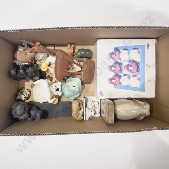 Box of Assorted Animal Ornaments