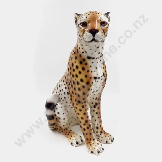 Large Italian Ceramic Cheetah