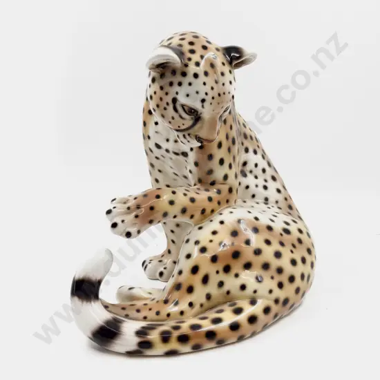 Large Italian Ceramic Cheetah