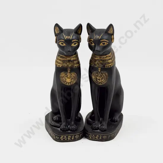Pair of Egyptian Style Cat Ornaments