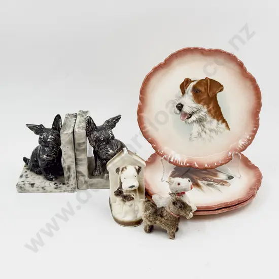 Box of Assorted Dog Ornaments Etc