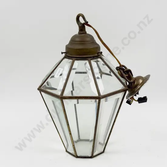 Bevelled Glass Pendant Light Fitting