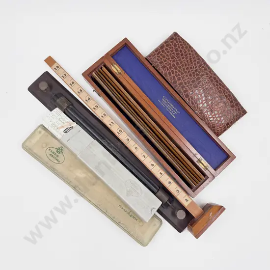 Box Quantity of Assorted Vintage Measuring Implements