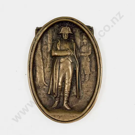 Small Brass Plaque of Napoleon