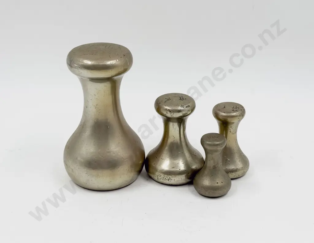 Graduated Set of Four Vintage Weights Image 1++