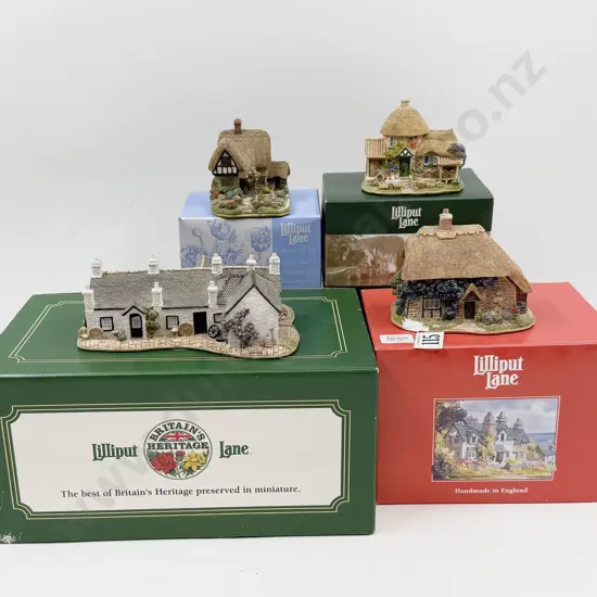 Four Boxed Lilliput Lane Ornaments