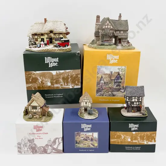 Five Boxed Lilliput Lane Ornaments
