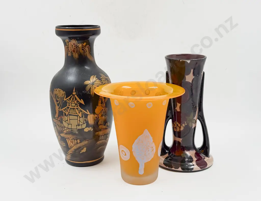 Tuscan Vase (Repaired) together with Glass Vase & Other Image 1++