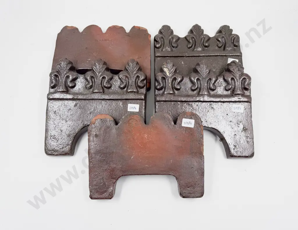 Five Assorted Vintage W. Murray Wellington Made Glazed Terracotta Edging Image 1++