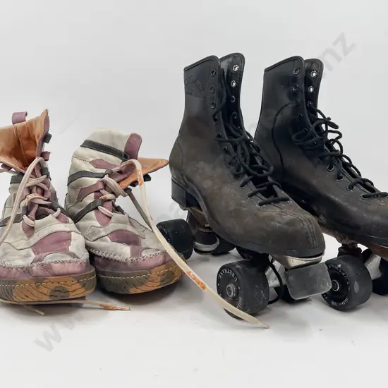 Pair of Vintage Roller Skates & Other