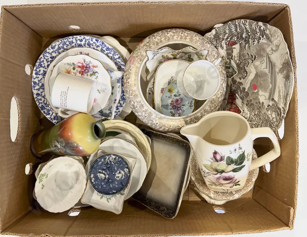 Box of Assorted China Image 1++