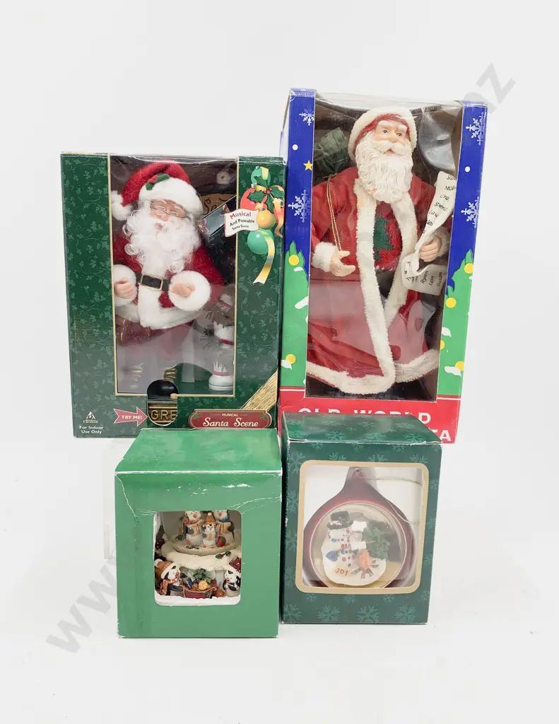 Four Assorted Boxed Christmas Ornaments Image 1++