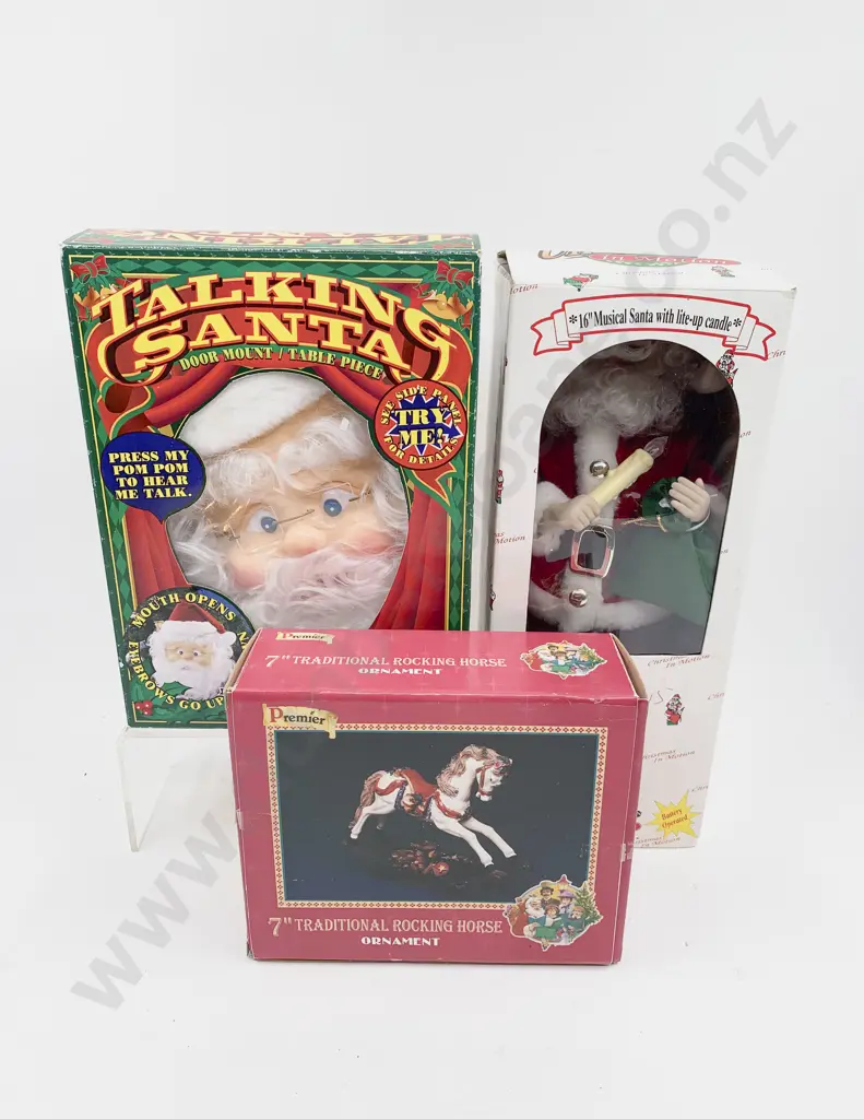 Three Assorted Boxed Christmas Ornaments Image 1++