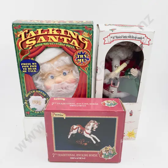 Three Assorted Boxed Christmas Ornaments