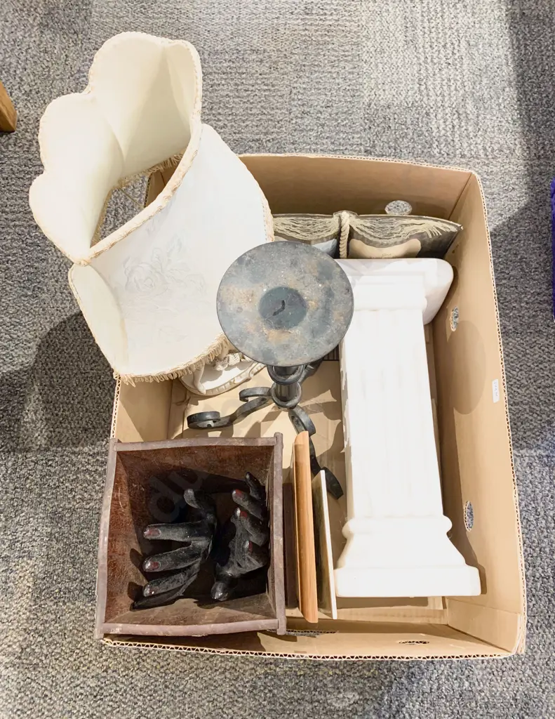 Box of Assorted Decorative Homewares Image 1++