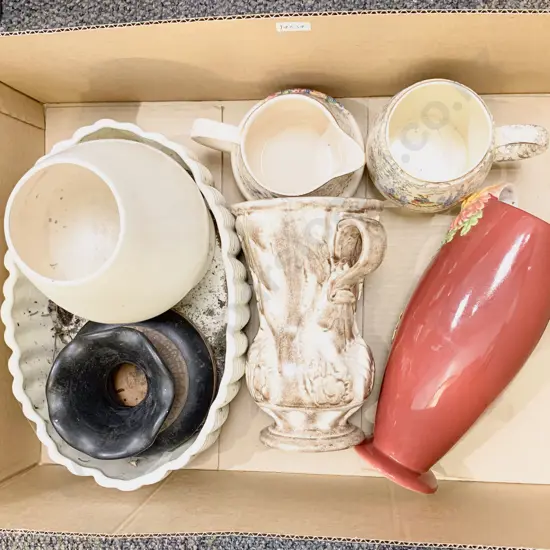 Box of Assorted Vases & Jugs