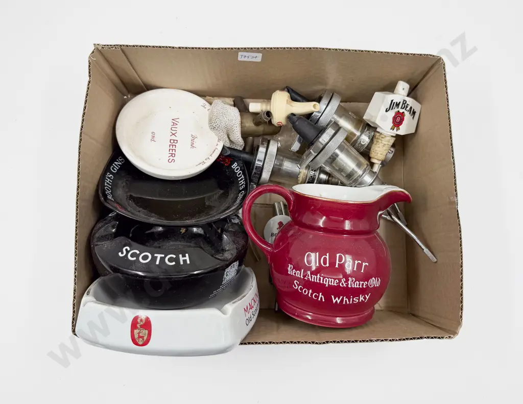 Box of Assorted Alcohol Advertising Image 1++