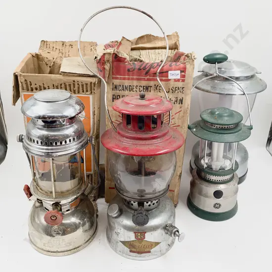 Two Boxed Vintage Lanterns Together with Two Other Lanterns