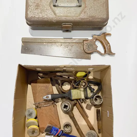 Box of Assorted Vintage Tools