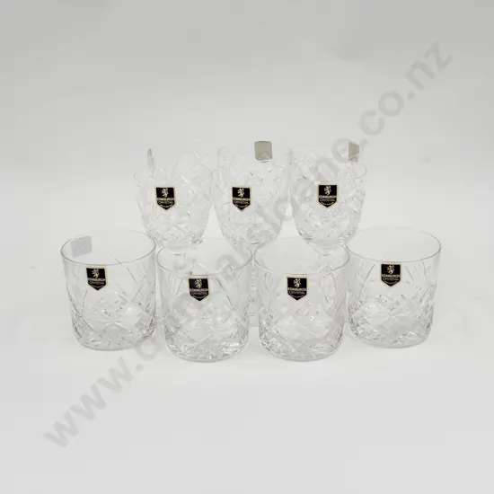 Boxed Set of Four Edinburgh Crystal Tumblers With Boxed Set of Six Wine Glasses