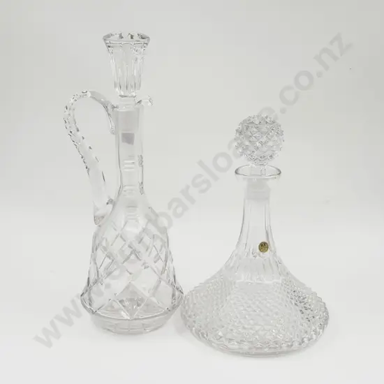 Ship's Decanter Together With Crystal Stoppered