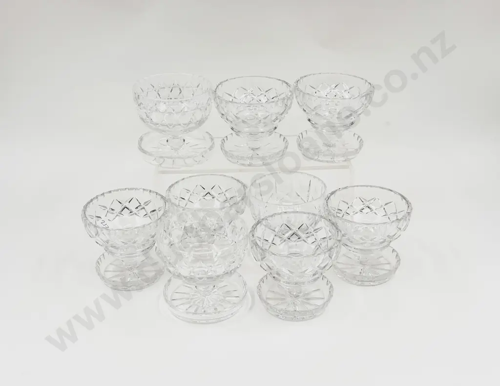 Nine Crystal Sundae Dishes Image 1++