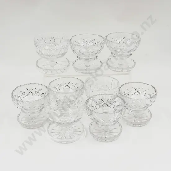 Nine Crystal Sundae Dishes
