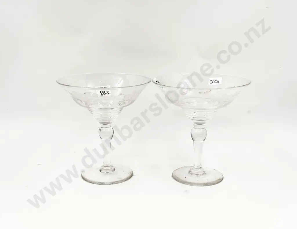 Two English Crystal Christmas Bonbon Tazzas Image 1++