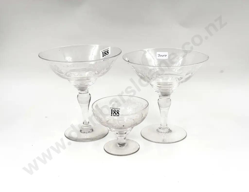 Two English Crystal Christmas Bonbon Tazzas & Other Image 1++