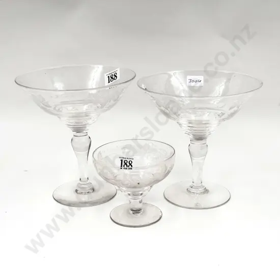 Two English Crystal Christmas Bonbon Tazzas & Other