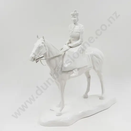 The Heritage Collection Porcelain Group Figure "H. M. The Queen - Trouping the Colour"