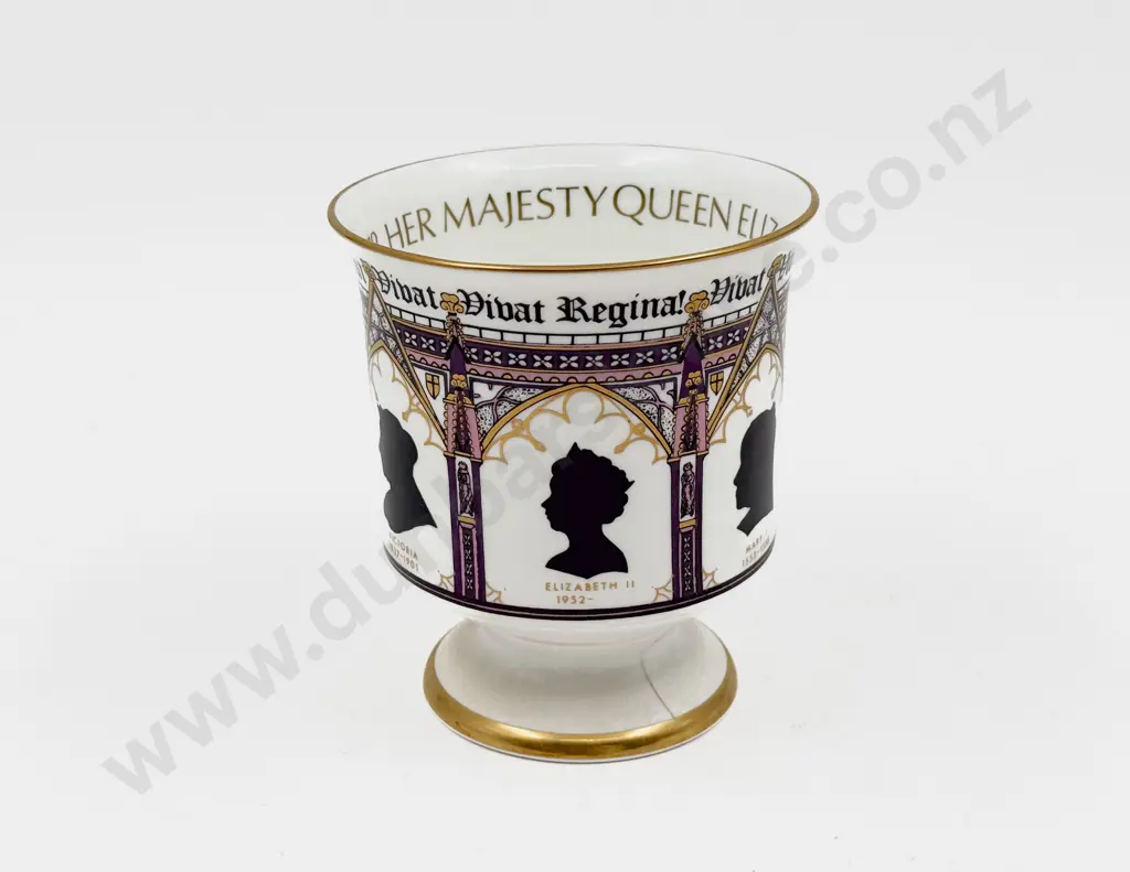 Coalport QEII Coronation Goblet Image 1++