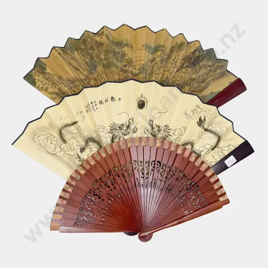 Three Assorted Decorative Fans
