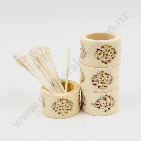 Quantity of Ivory Napkins & Tooth Picks