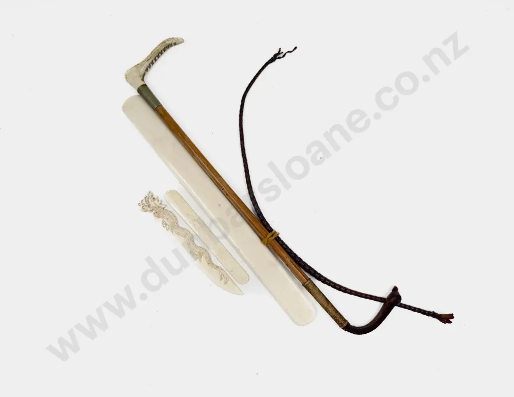 Three Pieces of Assorted Ivory Including Letter Opener Image 1++