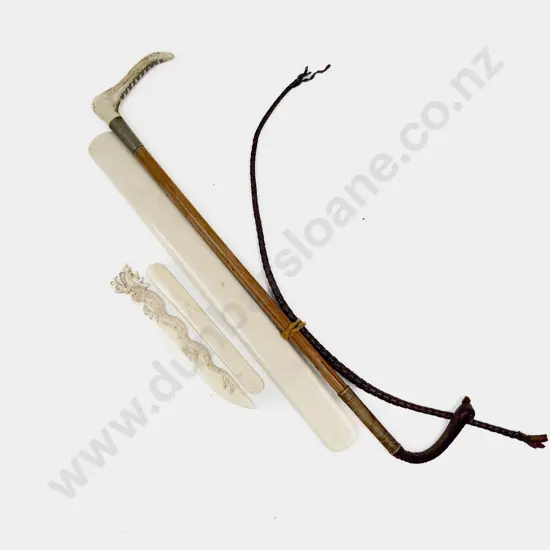 Three Pieces of Assorted Ivory Including Letter Opener