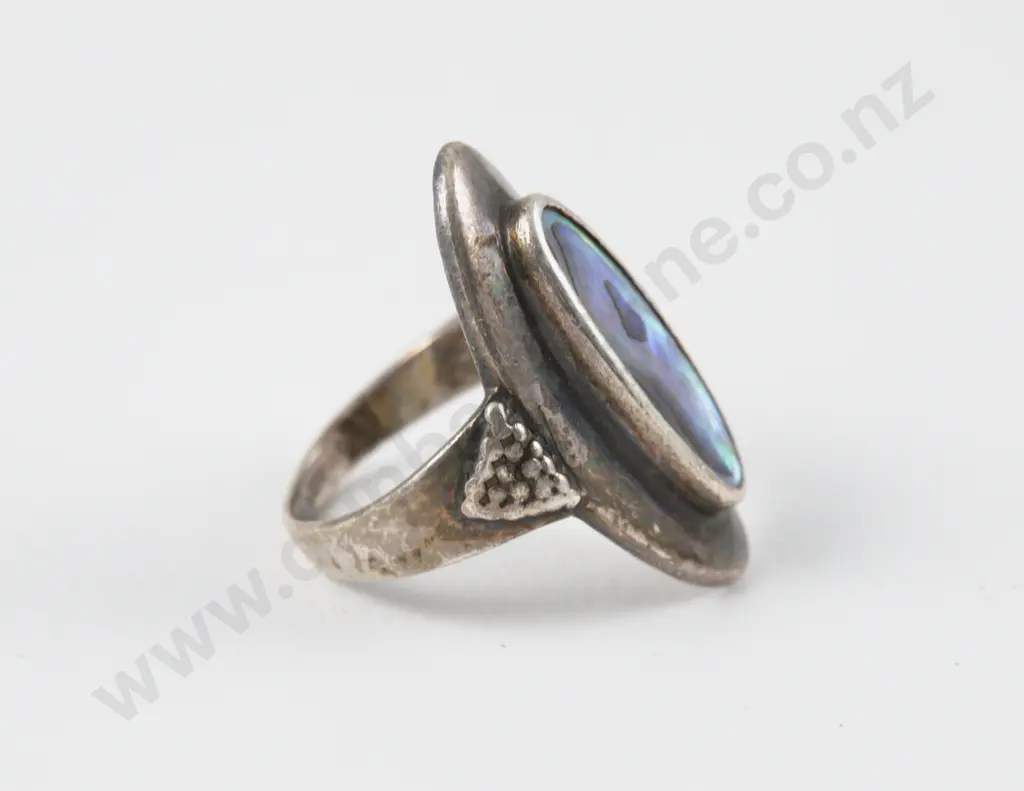 NZ S/S and Paua Ring Image 1++