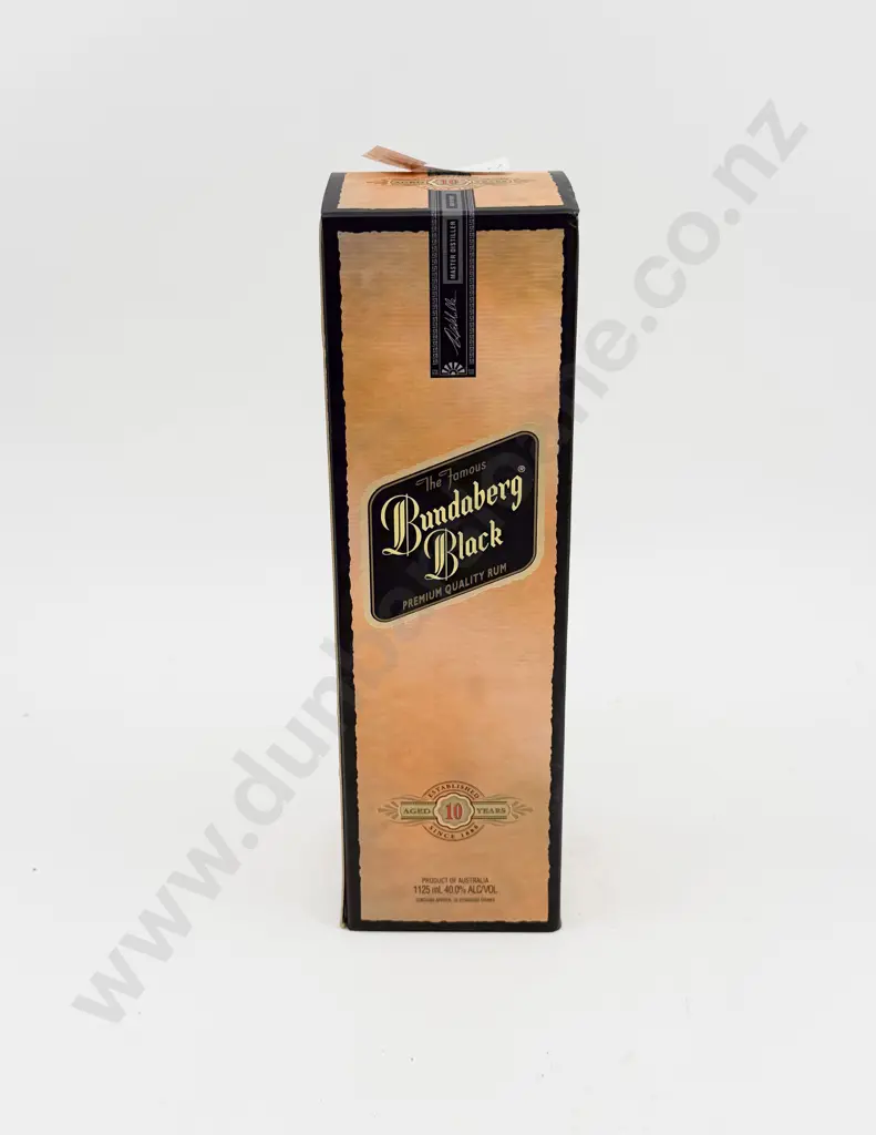 Boxed Bundaberg Black Rum Aged 10 Years 1.125lt Image 1++