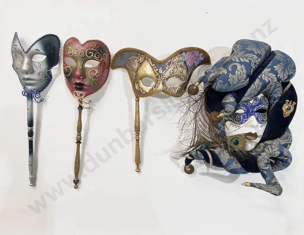 Qty of Assorted Venetian Style Carnivale Masks Image 1++
