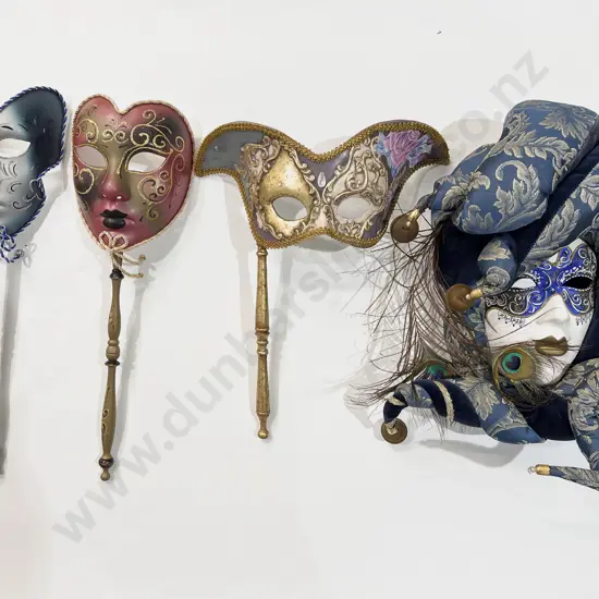 Qty of Assorted Venetian Style Carnivale Masks