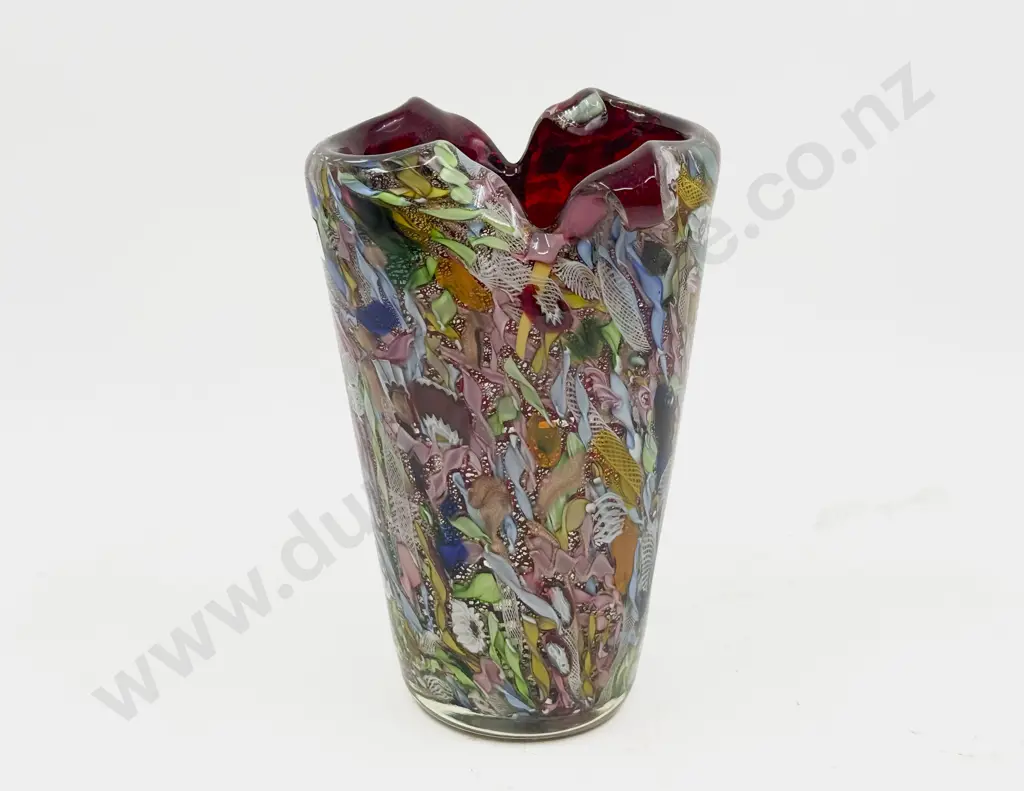 Murano Heavy Art Glass Vase Image 1++