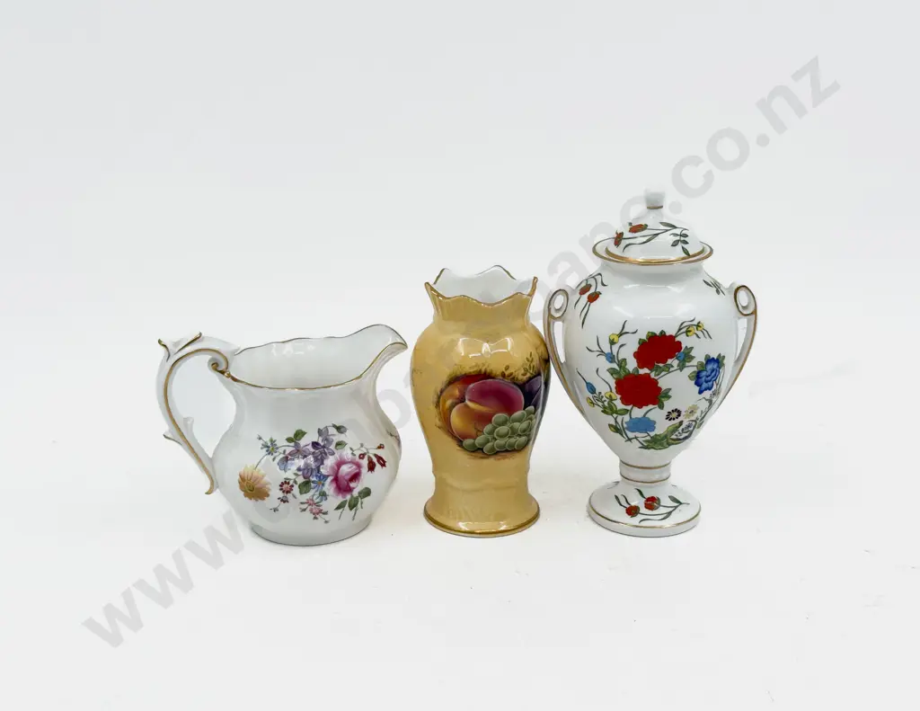 Two Pieces of Aynsley Including Orchard Gold Spill Vase Together with RCD Cream Jug Image 1++
