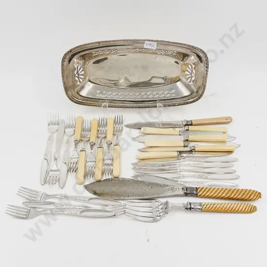 Small Qty of Assorted cutlery including Mostly Bone Handled