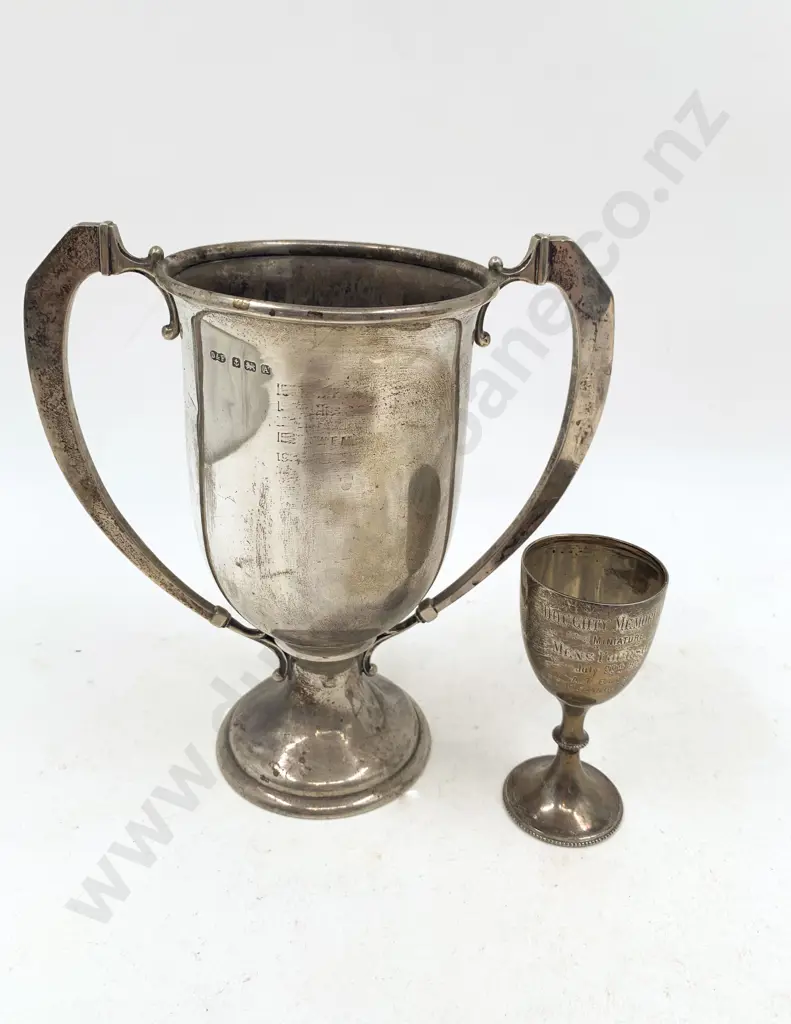 S/S Trophy with Smaller S/S Trophy Cup Image 1++