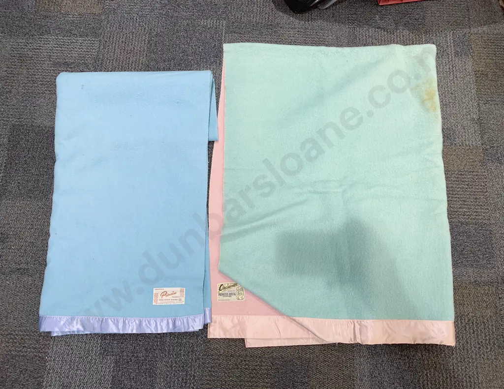 Two Onehunga Princess NZ Woollen Blankets Image 1++